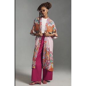 Anthropologie Conditions Apply Printed Kimono